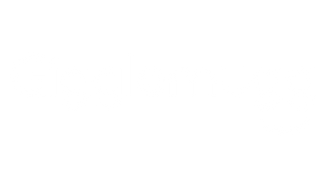 Gigglemugg® visual brand identity primary logo in white
