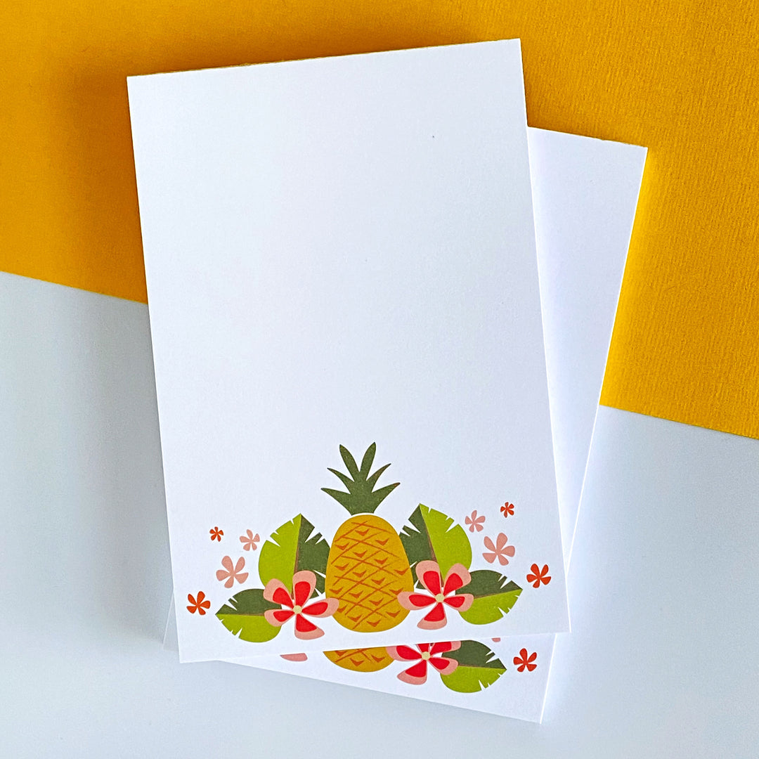 Tropical pineapple notepads designed by Gigglemugg