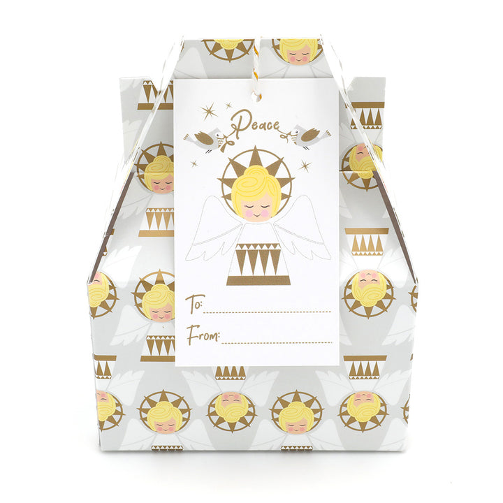 Gold Angels Favor Boxes - Set of 2