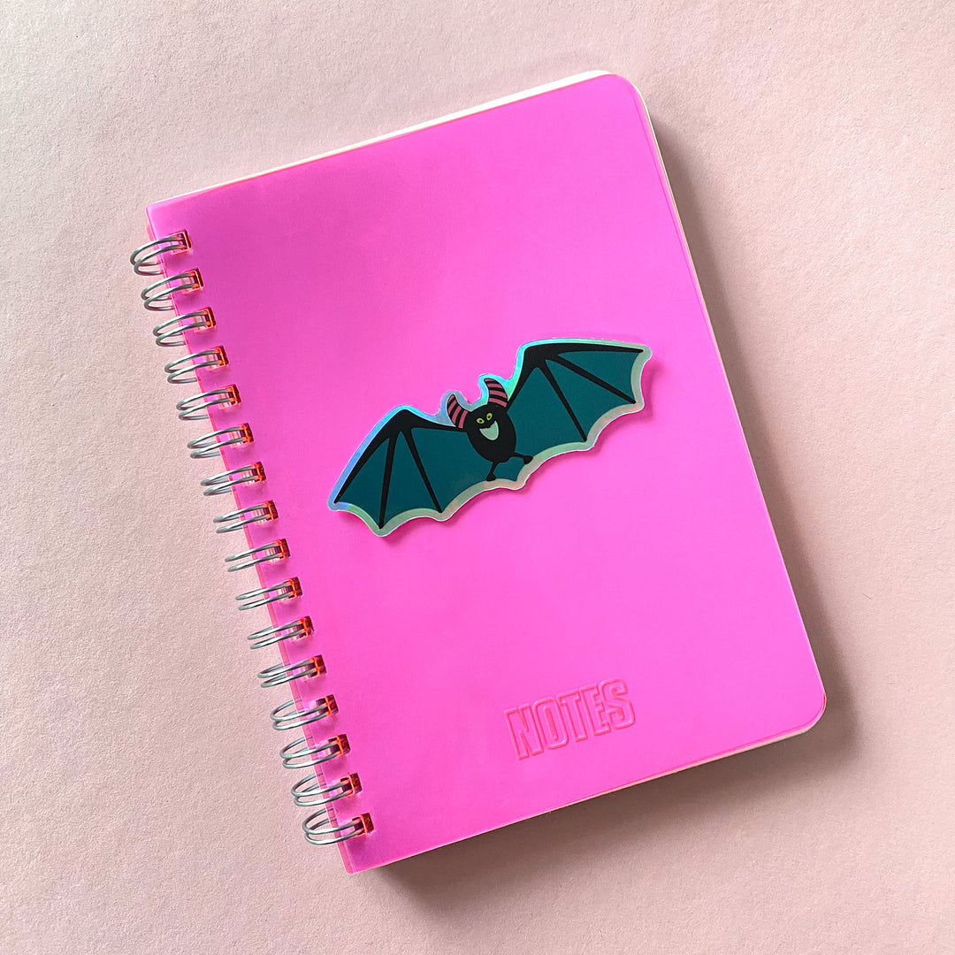 Holographic Halloween Bat Sticker