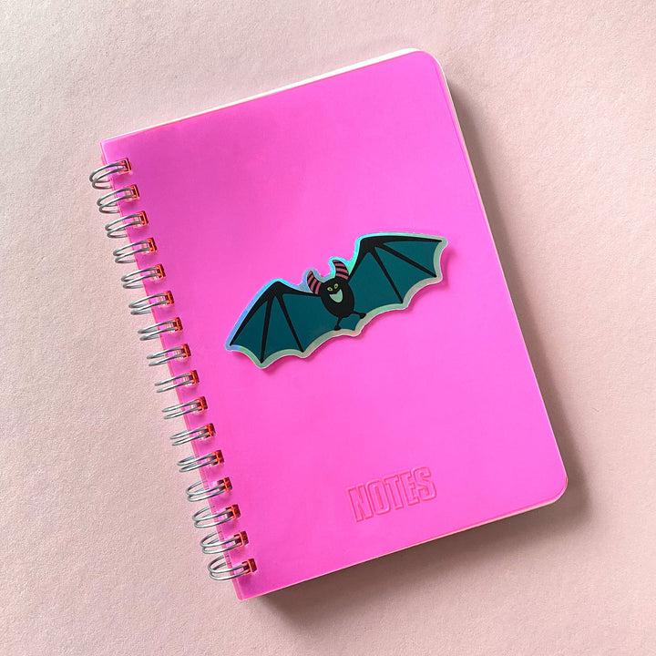 Holographic Halloween Bat Sticker