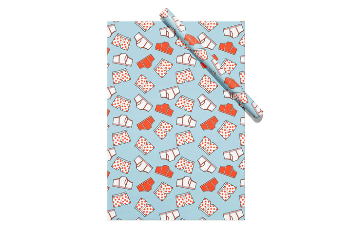 Boxers or briefs underwear pattern wrapping paper by Gigglemugg