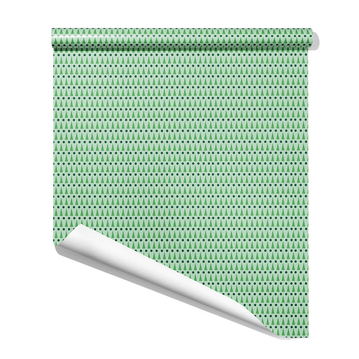 Modern Geometric Holiday Wrapping Paper Green