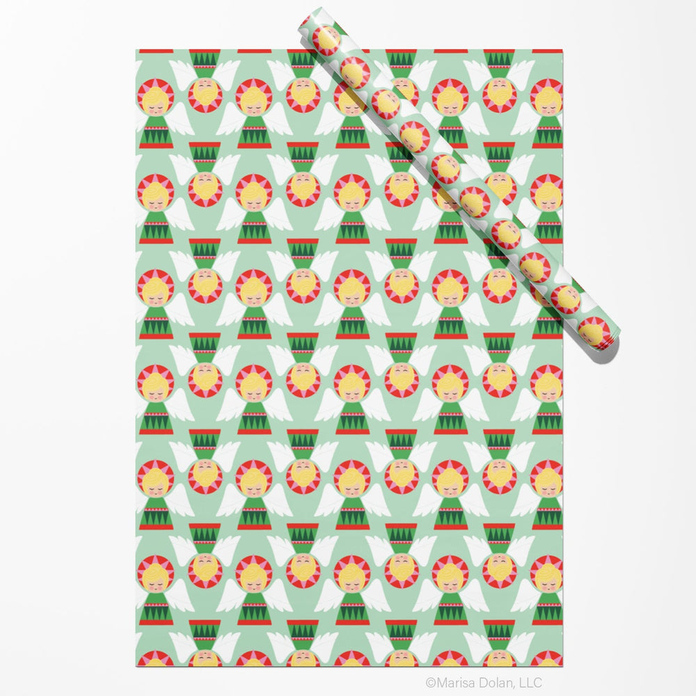 Christmas angels wrapping paper by Gigglemugg