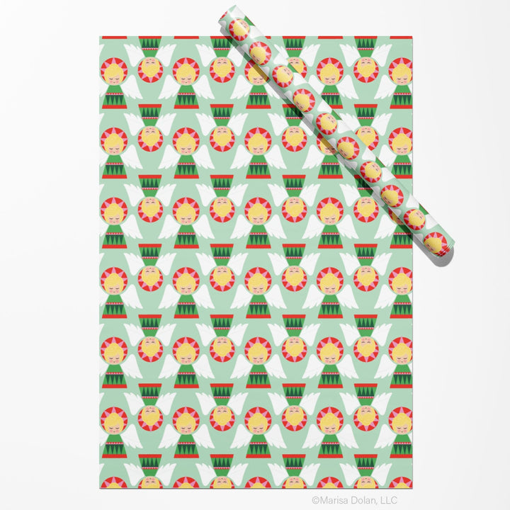 Christmas angels wrapping paper by Gigglemugg