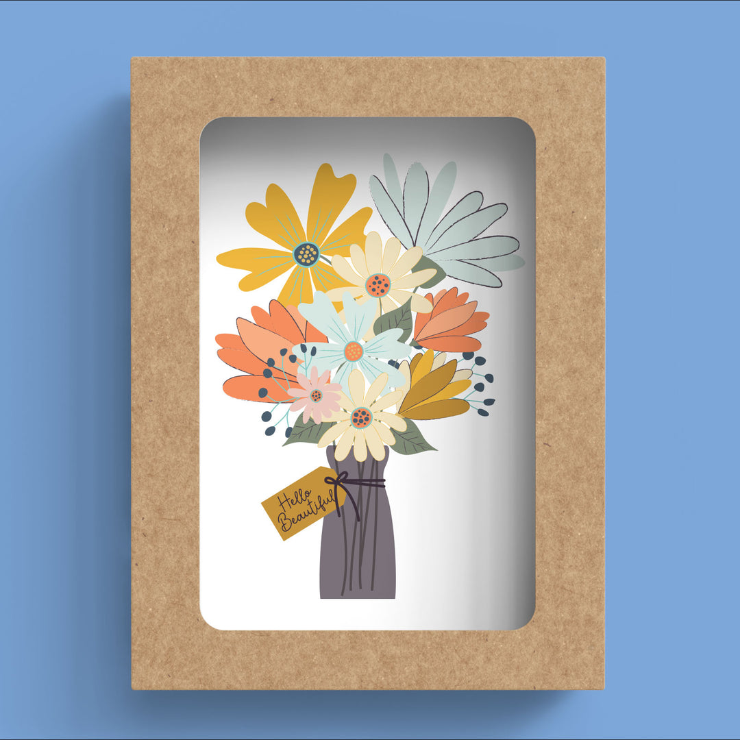 Card with floral design and &