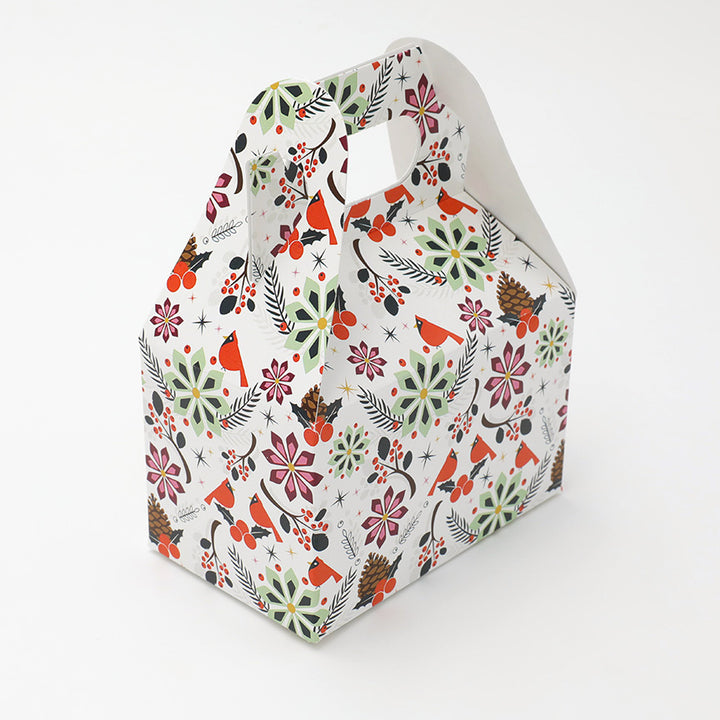 Christmas Poinsettia Favor Boxes - Set of 2