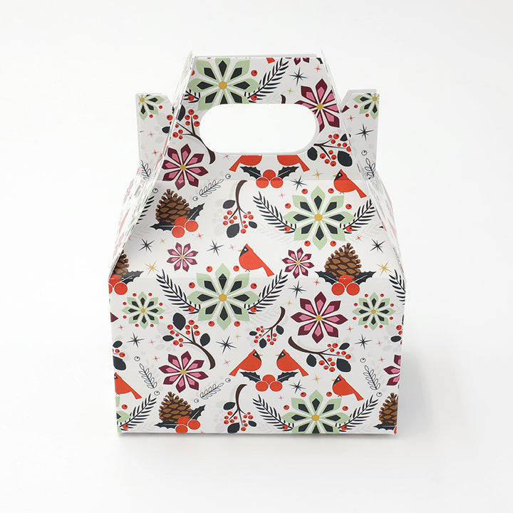 Christmas Poinsettia Favor Boxes - Set of 2