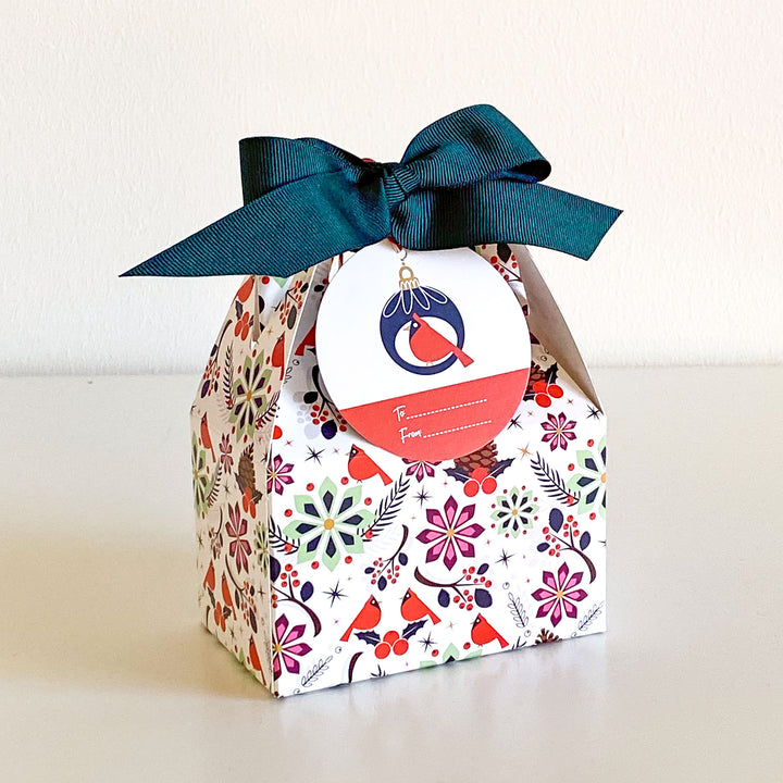 Christmas Poinsettia Favor Boxes - Set of 2