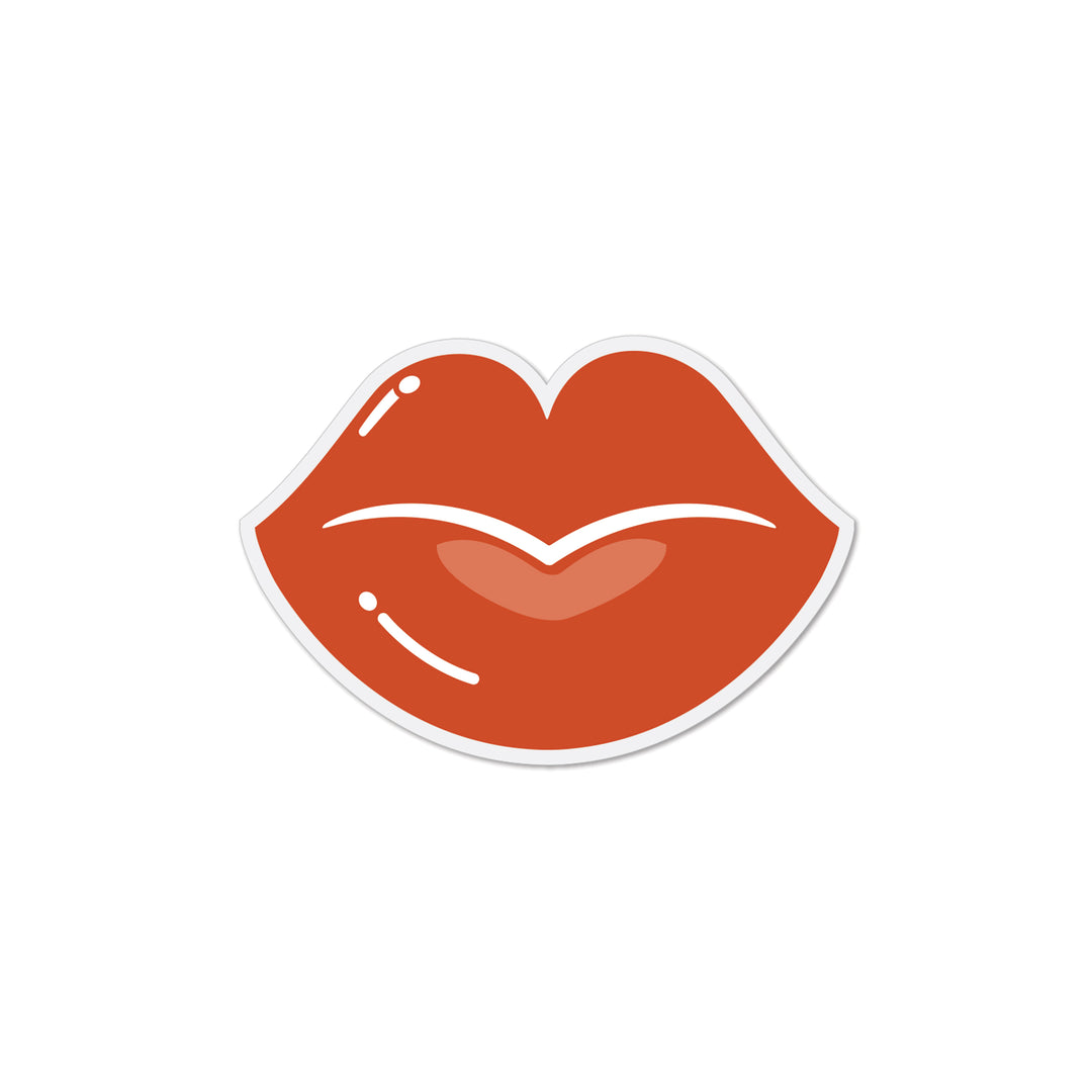 Fun Valentine lips sticker by Gigglemugg.