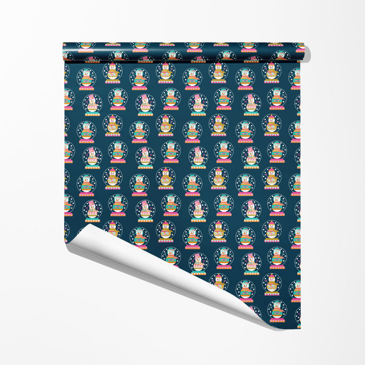 Merry snowman holiday wrapping paper by Gigglemugg