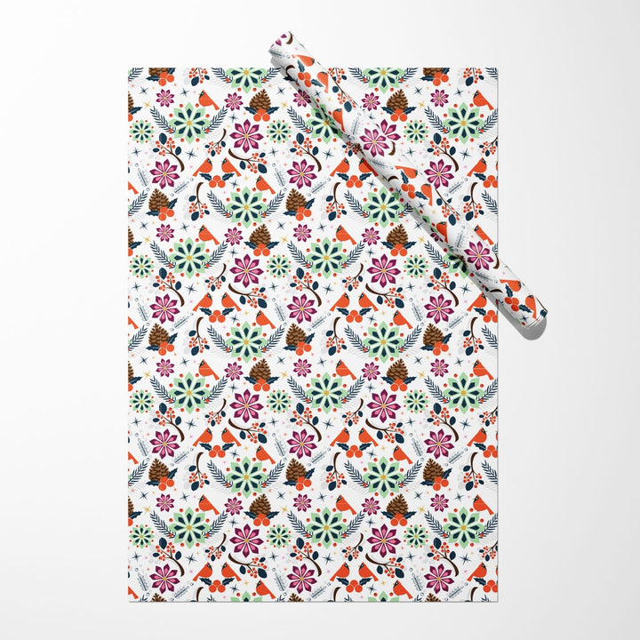 Holiday poinsettia wrapping paper by Gigglemugg.