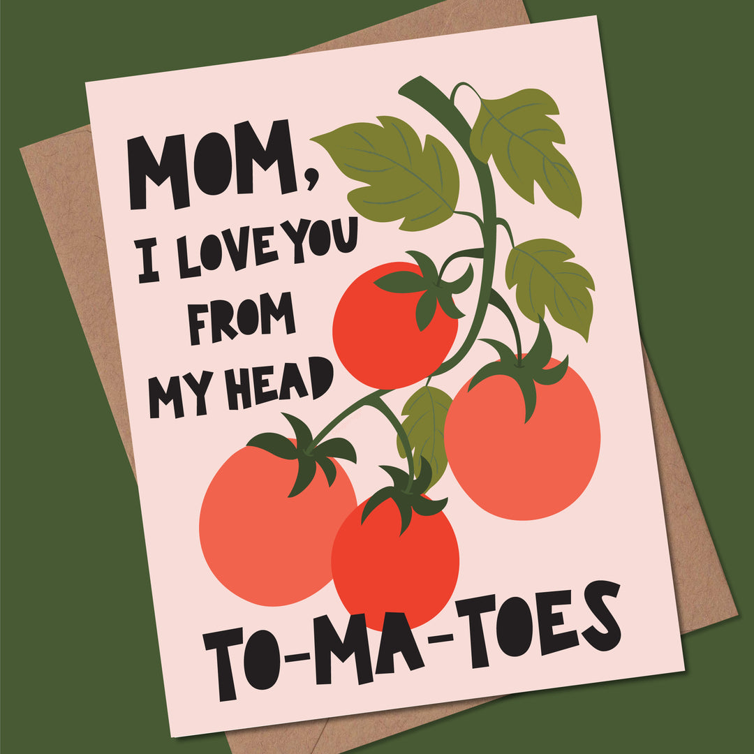 Card with tomatoes and text &