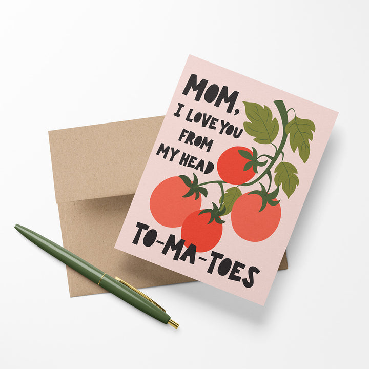 Card with tomatoes and text &
