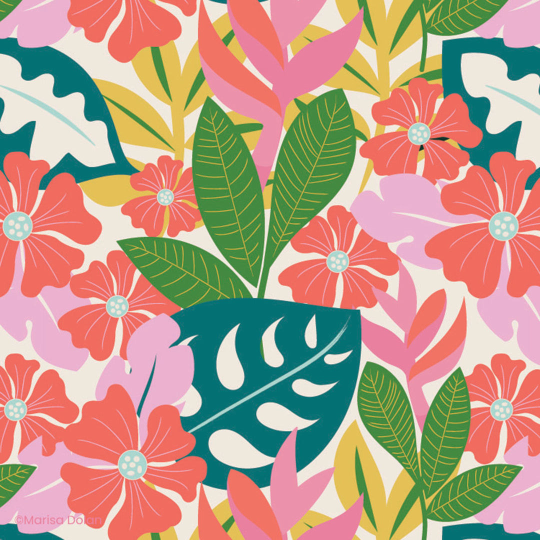 Tropical floral pattern design by ©Gigglemugg