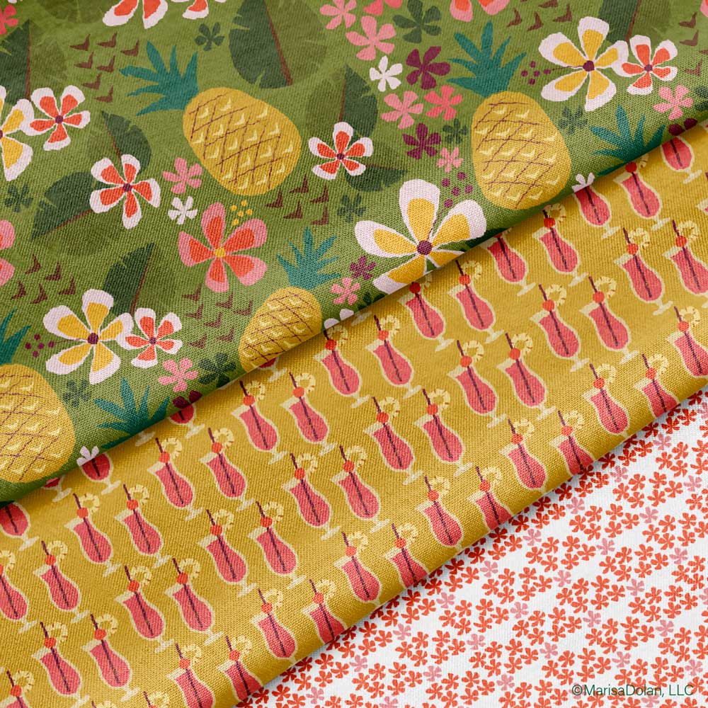 Tropical fabric collection by Marisa Dolan