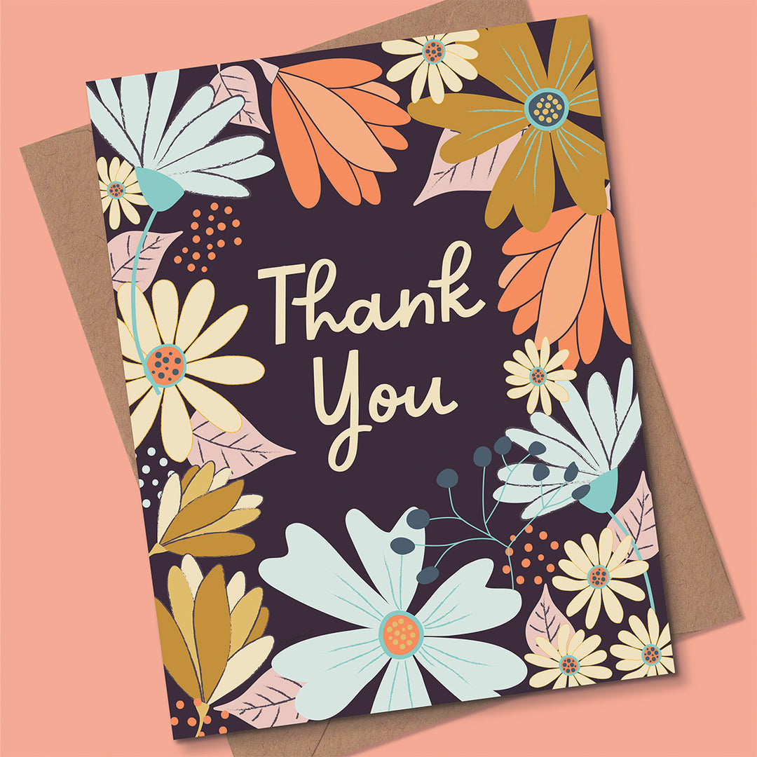 Floral card with &