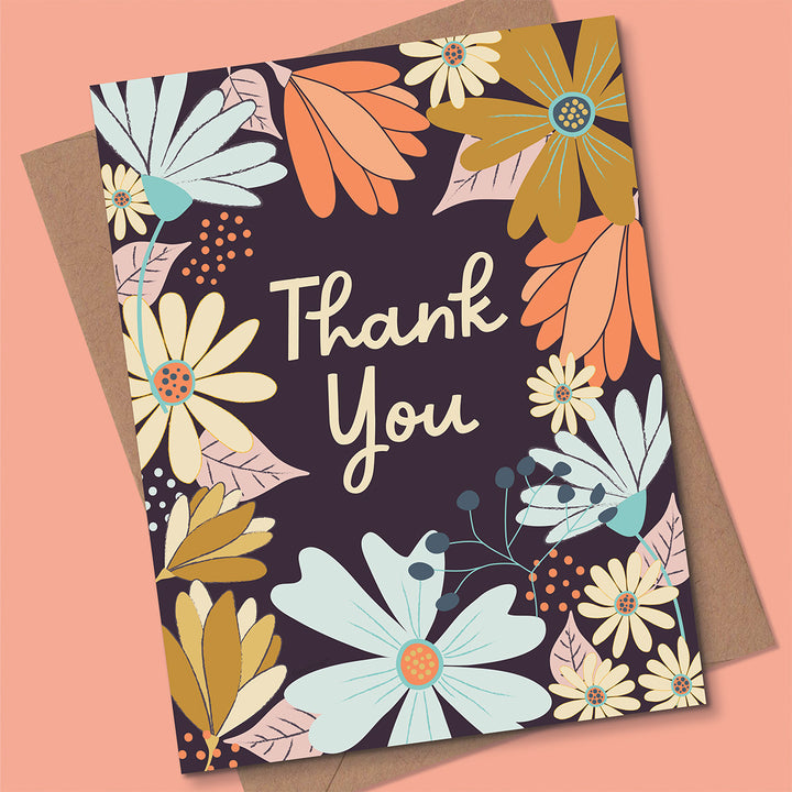 Floral card with &