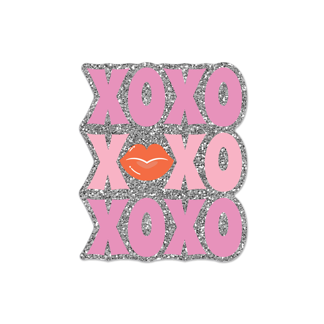 XOXO glitter sticker by Gigglemugg.